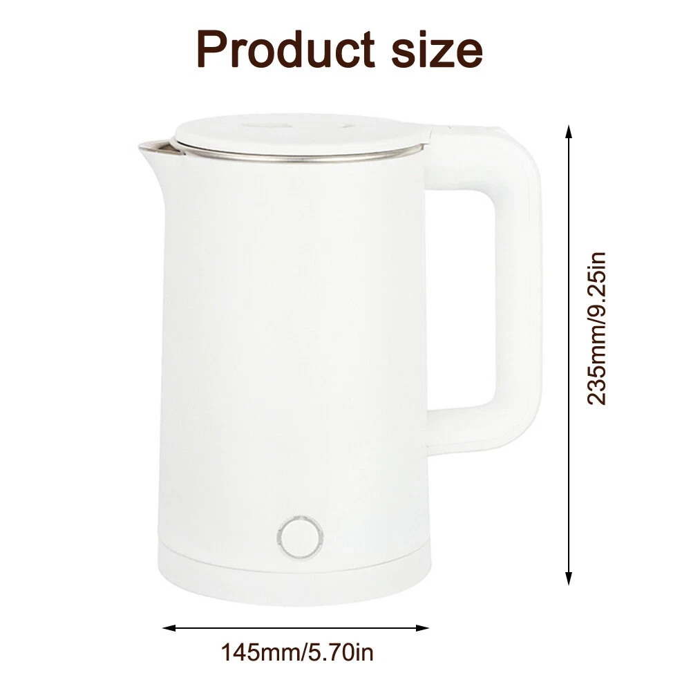 2L Electric Kettle 1500W Stainless Steel Cordless Jug Overheat Protection UK - Image 3