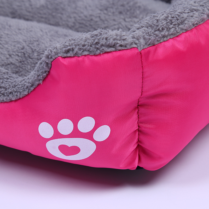 Dog Kennel Four Seasons Universal Footprint Cotton Wool Pet Kennel Candy Color Square Kennel Mats Universal Cross-Border Supply For Large, Medium And Small Dogs - Image 8