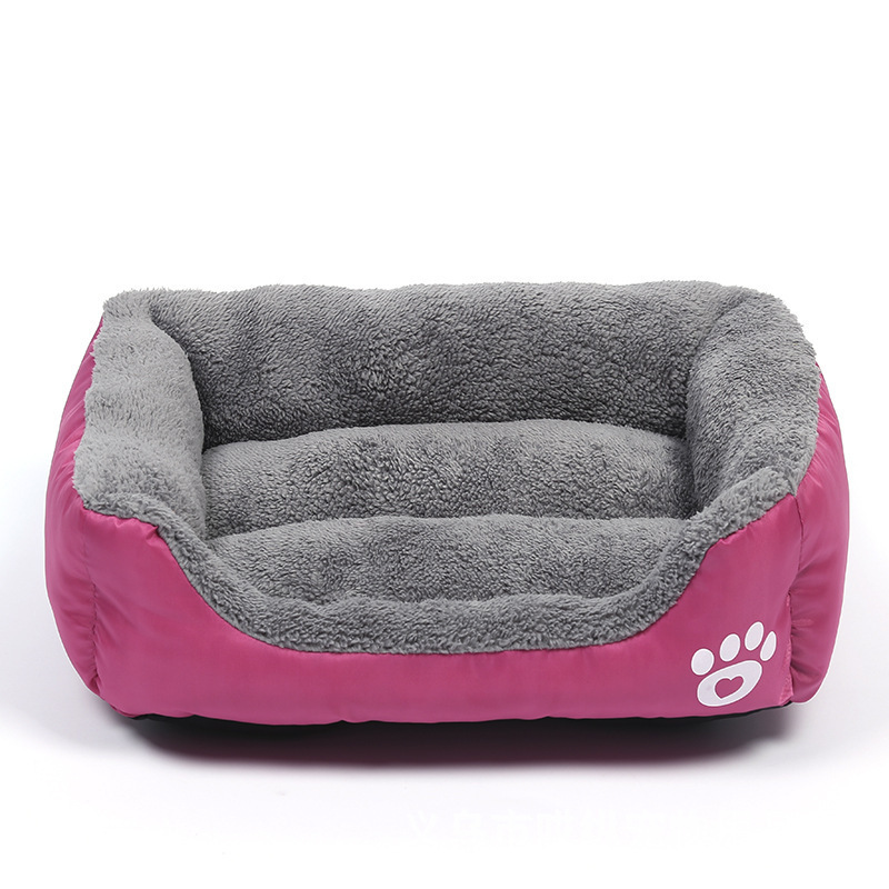 Dog Kennel Four Seasons Universal Footprint Cotton Wool Pet Kennel Candy Color Square Kennel Mats Universal Cross-Border Supply For Large, Medium And Small Dogs - Image 3