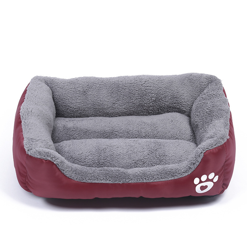 Dog Kennel Four Seasons Universal Footprint Cotton Wool Pet Kennel Candy Color Square Kennel Mats Universal Cross-Border Supply For Large, Medium And Small Dogs - Image 10
